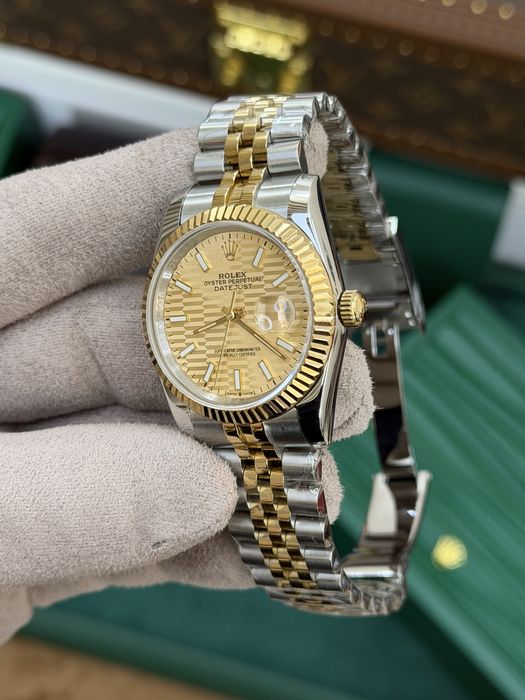 Rolex Date-Just 36 Index Champagne Dial