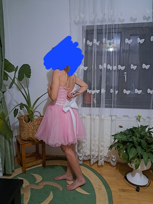 Rochie roz pudră babydoll