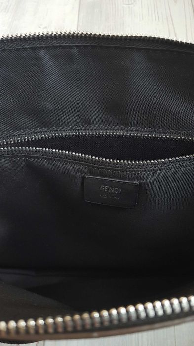 Нова оригинална мъжка кожена чанта FENDI MESSENGER BAG