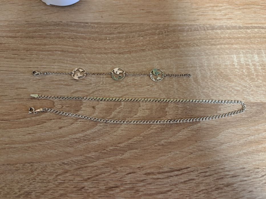 Сребри гривни и синджир S925