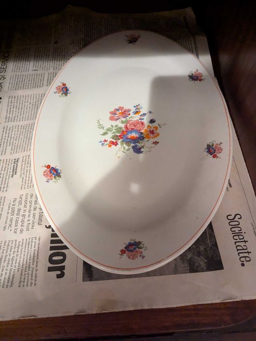 Set vintage, pahare , frapiere, farfurii, platouri