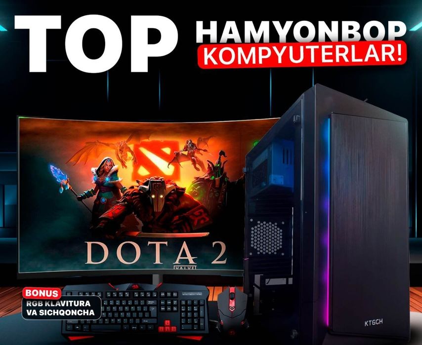 Gaming Kompyuter 1 yillik kafolati bilan