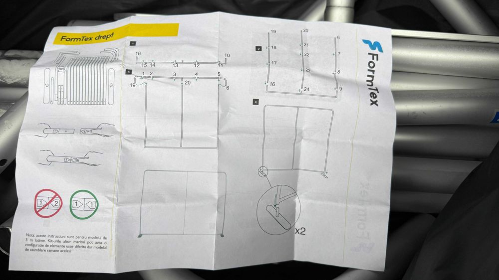 Vision Expo Systems Perete Drept Pop-up textil 3m Formtex