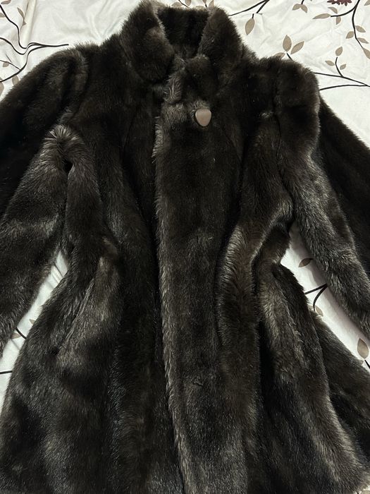 Haina vintage din blana naturala