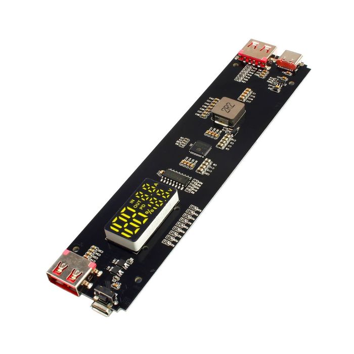 Modul Power Bank cu Display USB C PD/QC USB-A, Voltmetru, Ampermetru