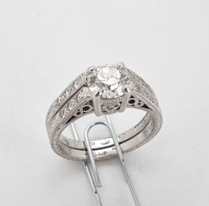 Inel logodna 18k Tacori 1.02ct diamante