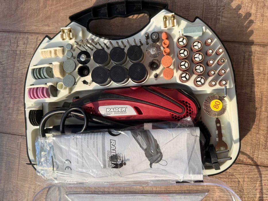 Комплект мини бормашина RAIDER RD-MG06D с аксесоари – 234 части