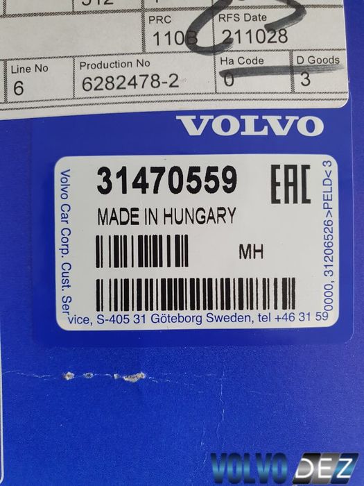 Pernă pentru gât VOLVO Original 31470559
