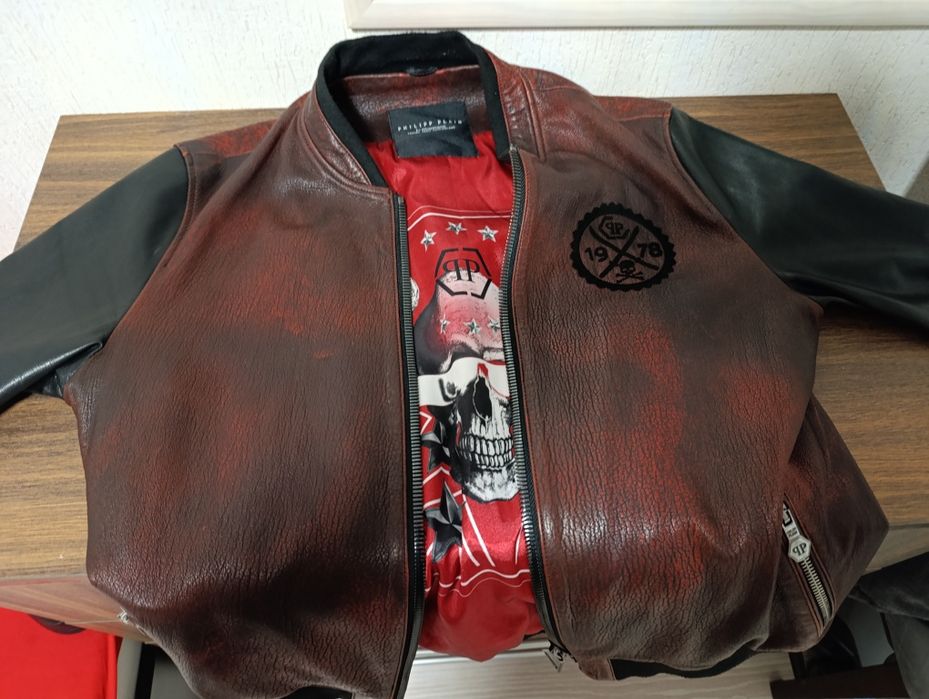 Кожено яке модел размер L