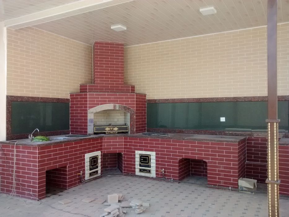 СТРОИТЕЛЬСТВО Летней кухни Барбекю. Очаги. Камин