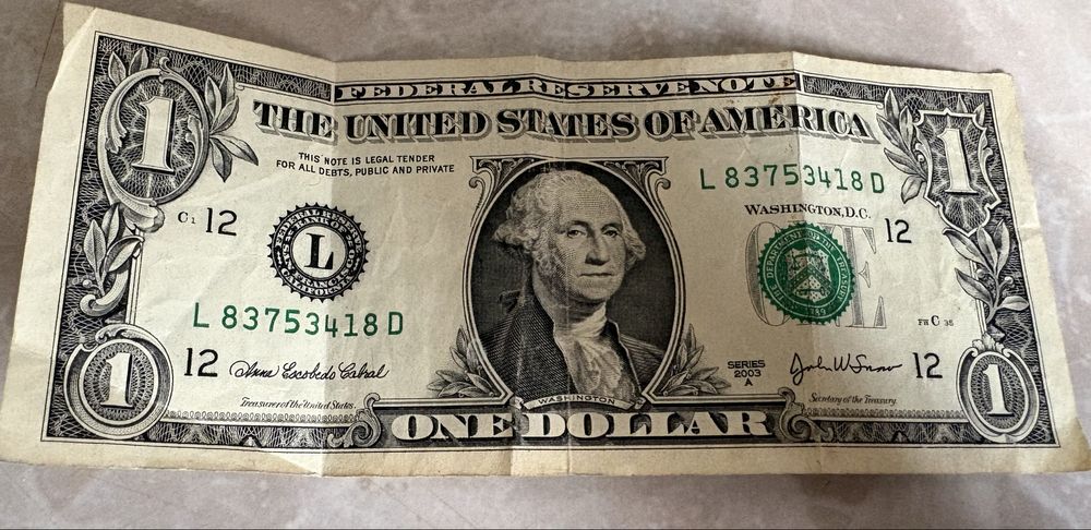 Vand bancnota veche 1 dolar