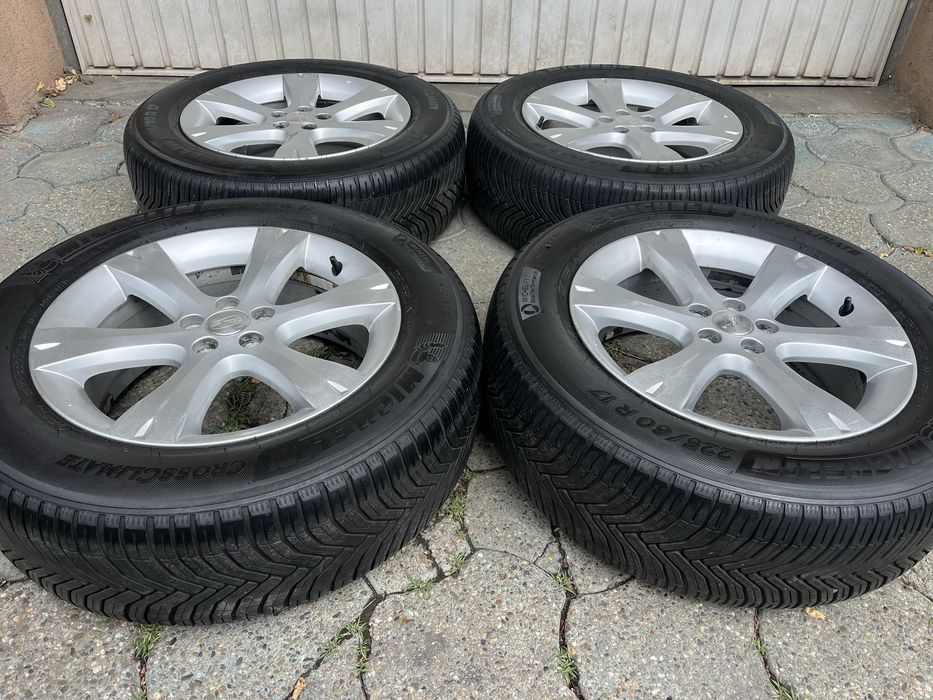 Jante aliaj 5x100mm, anvelope iarna 225/60 R17 Subaru Forester Outback