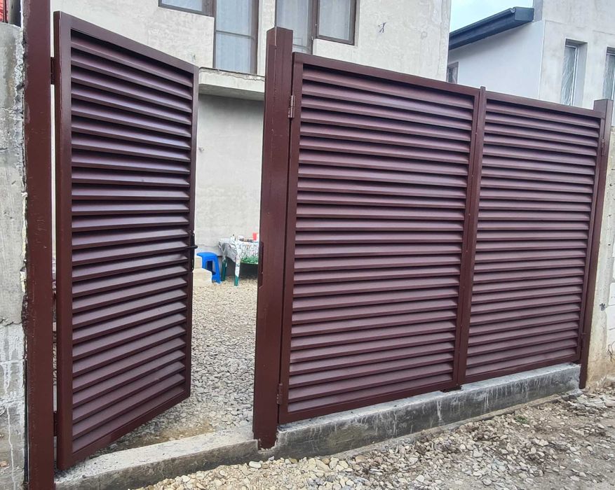 Porti garduri teava patrata fier forjat WPC jaluzea traforate