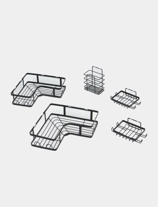 Настенная полка для ванной и кухни, 5 в 1