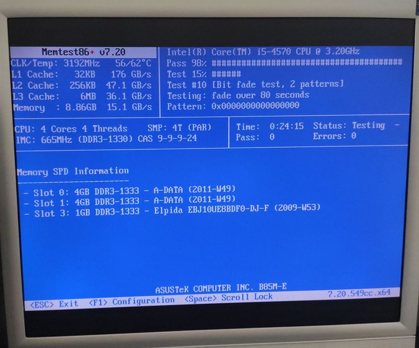 Компютър Intel i5 4570 9GB ddr3 1TB hdd Asus b85m