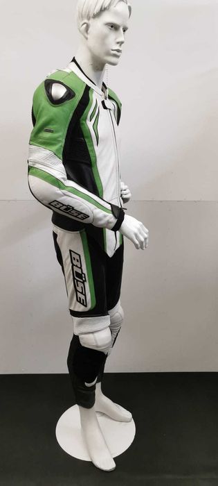 Costum moto piele BUSE cu cocoașă mărime 50