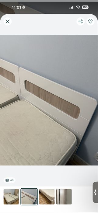 Продам 2 кровати односпальные с матрасом