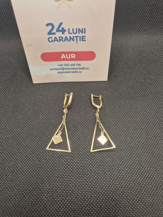 Cercei aur 14K 2.87g (50226.1 Ag11 Piata Nicolina) Garantie 2 ani!