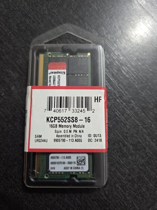 Kingston Memorie  DDR5 16GB kcp552ss8-16