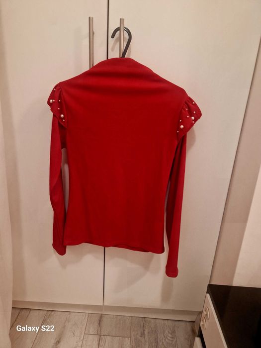 Червено дамско поло