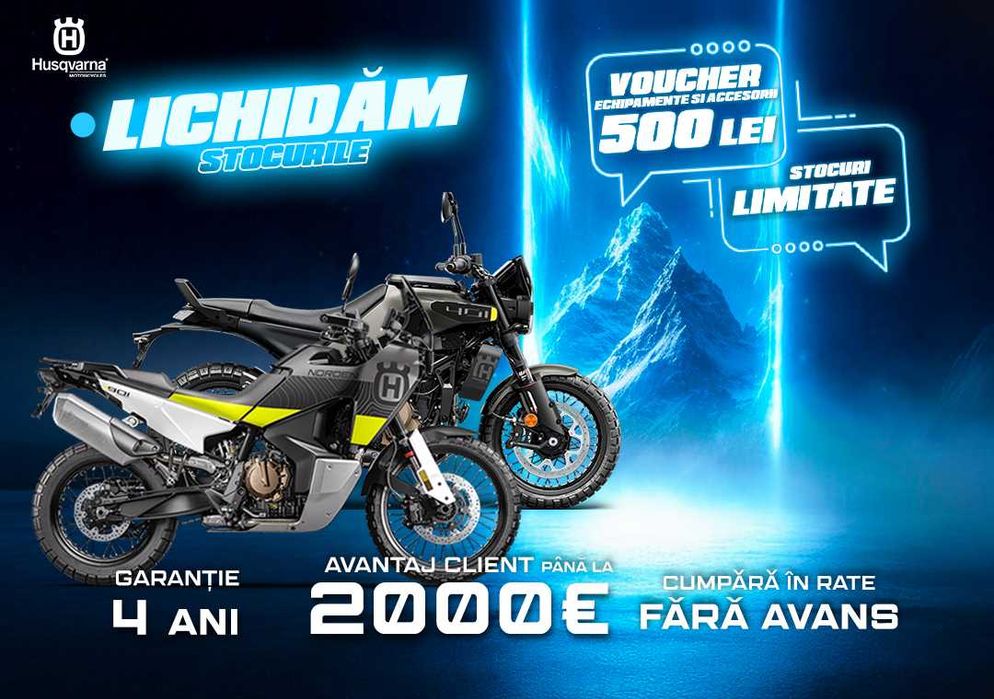 Motociclete Husqvarna (Finantare flexibila)