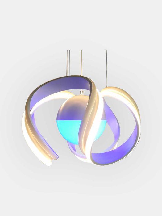 Lyustra zamonaviy dizayn, 3xil yoritish rejimi, zal ofis uchun qandil.