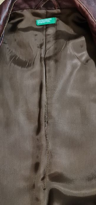 Benetton манто от естествена кожа