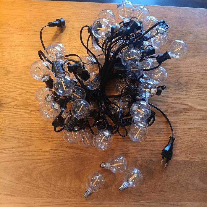 НОВИ! Външни LED лампички G40, 46+3 крушки, за градина, декорация