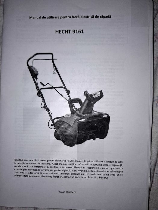 Freză electrica de zăpadă