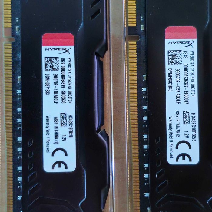RAM памет HyperX Fury Black 2x8GB DDR4 3200MHz (Dual Channel)