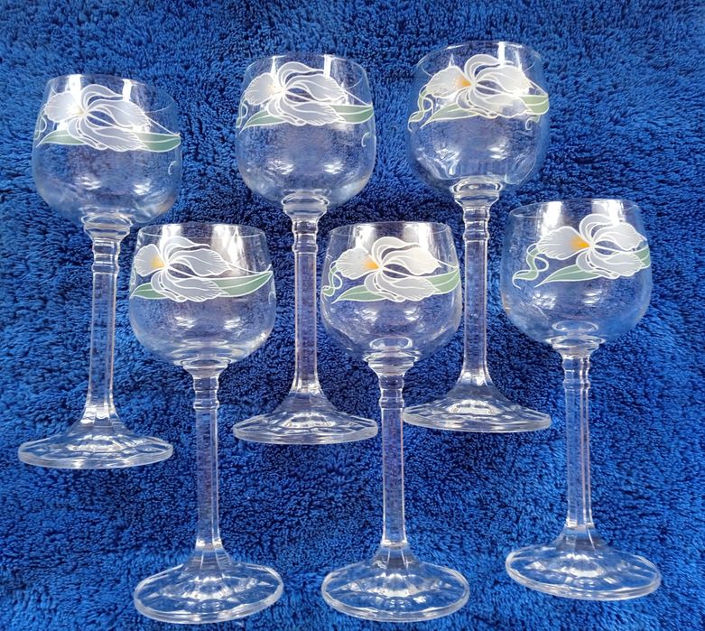 Рюмки "Ирисы" Чехословакия 1970 гг,Богемия (Изабелла).6 шт