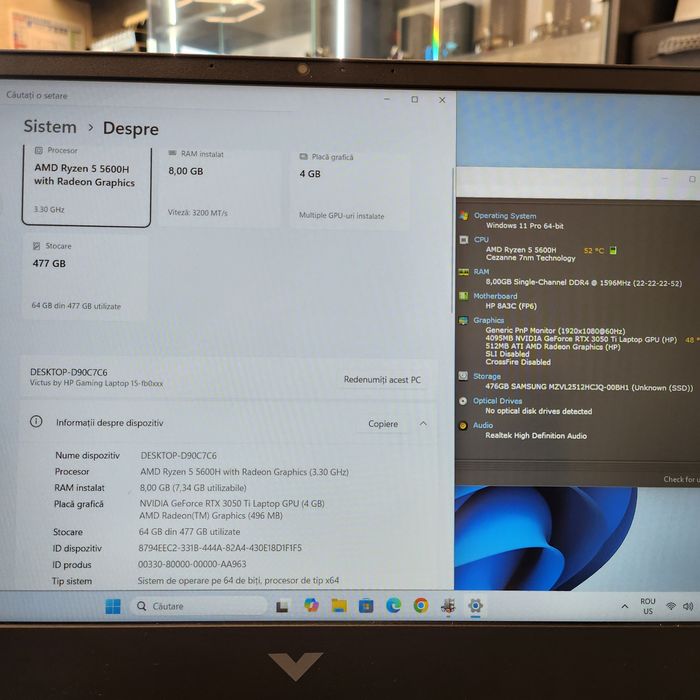 Amanet F28: Laptop HP Victus 15-fb0016nq (L)