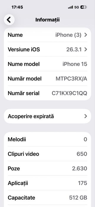 Iphone 15, 512 gb