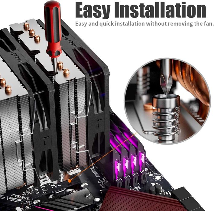 upHere ARGB високоефективен въздушен охладител на процесора