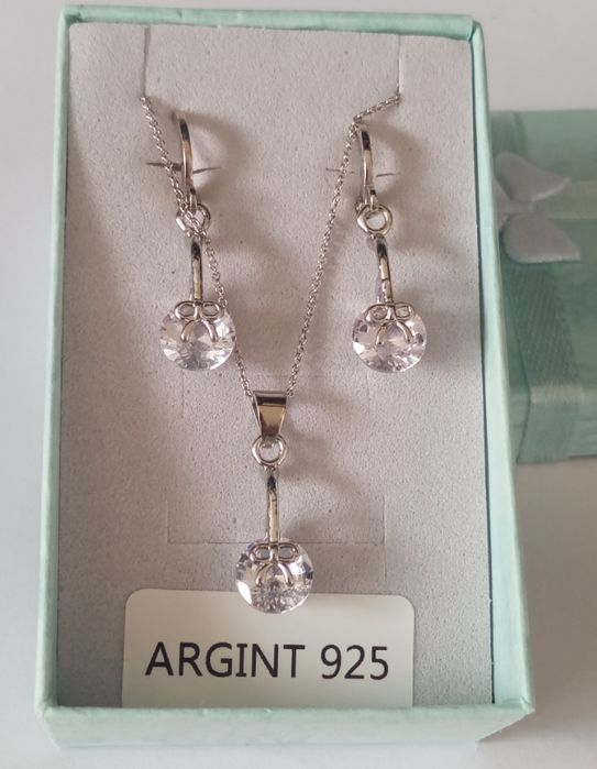 Set cercei și colier argint 925