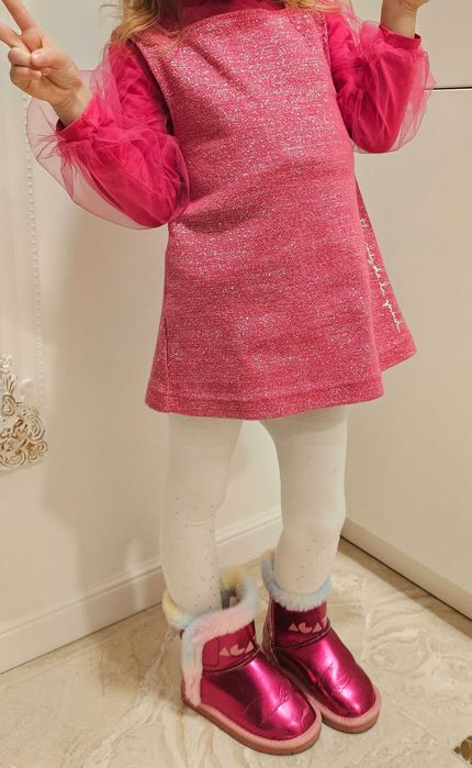 Детска рокля Agatta Riuz de la Prada с тюл в цикламено