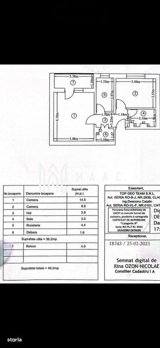 Apartament 2 camere | Etaj 1 | 40.2mp |