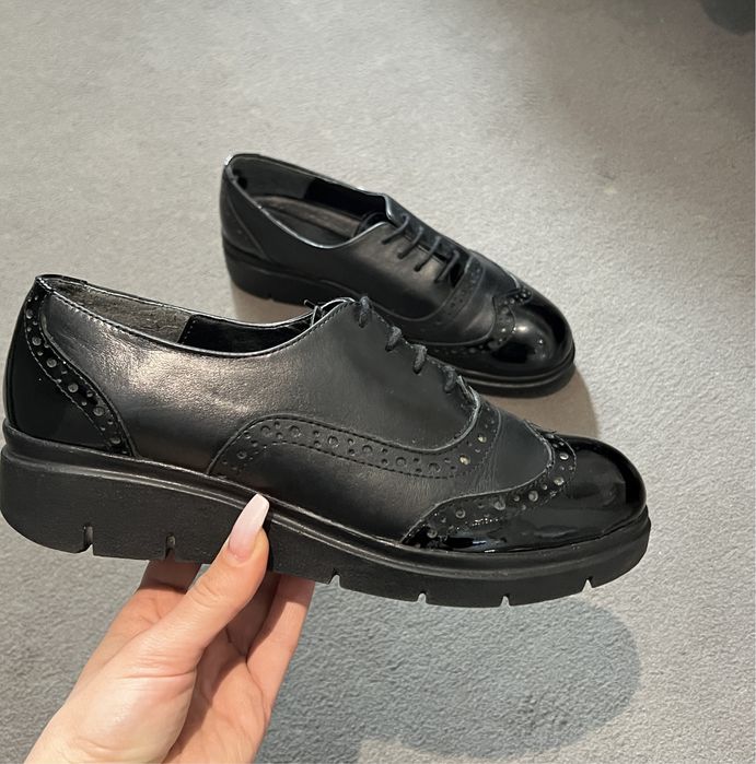 Pantofi casual mocasini dama piele naturala talpa inalta