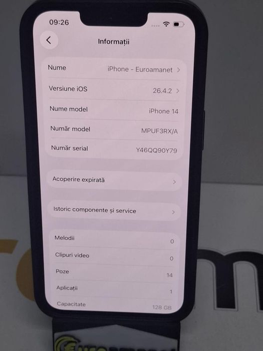 Telefon mobil Apple iPhone 14, 128GB -N2-