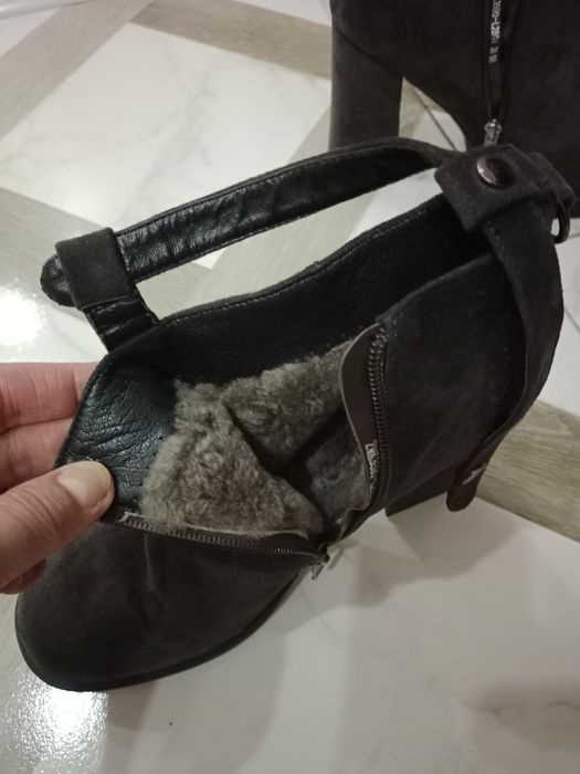 Ботинки  замшевые