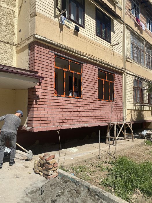 Кладка  балкон а от1 до 3 дней. Balkonga Gisht Teramiz peregarotka