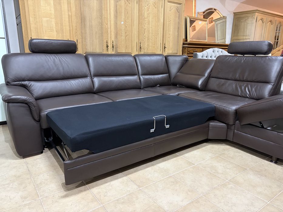 Coltar extensibil din piele naturala / canapea colt