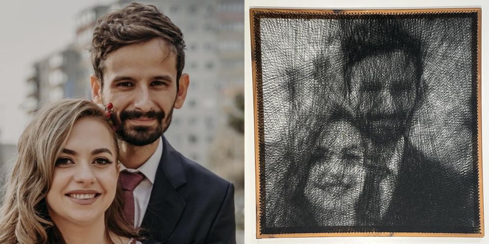 Cadoul Perfect pentru cei dragi: TABLOU STRINGART PORTRAIT