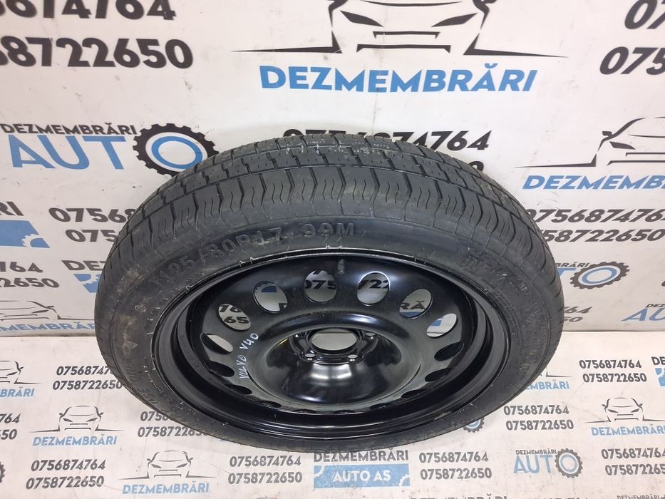 Roata rezerva slim T125/80 R17 Volvo V40 2017 euro 6