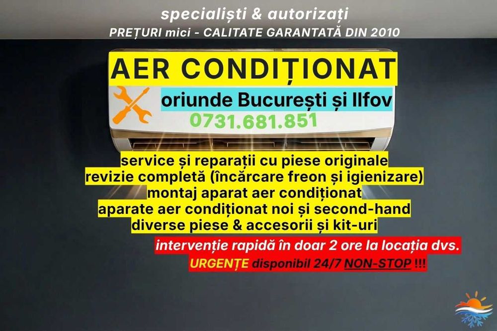 Service AER CONDITIONAT - freon - igienizare - reparatii Bucuresti