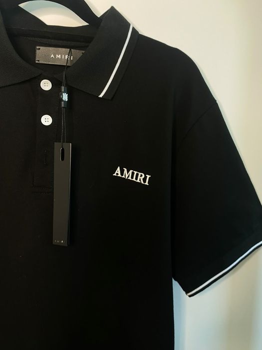 Tricou polo AMIRI negru