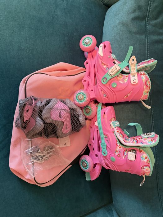 Set role reglabile copii cu accesorii si gentuta Panda Sunfly Roz