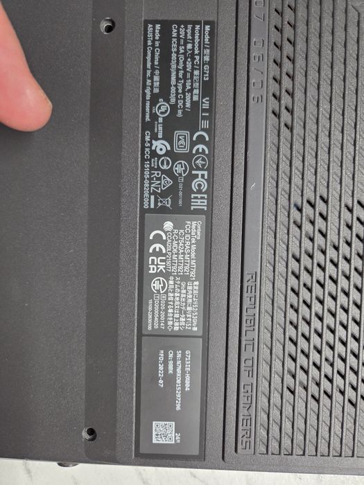 Asus ROG  G713 -Placa baza -defect