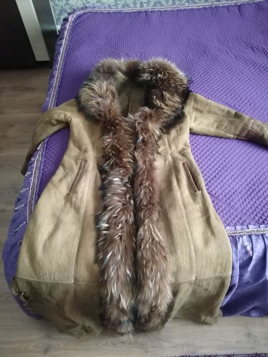 Дубленка длинная. Размер 48-50