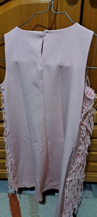 Детска официална рокля с ресни 128 см